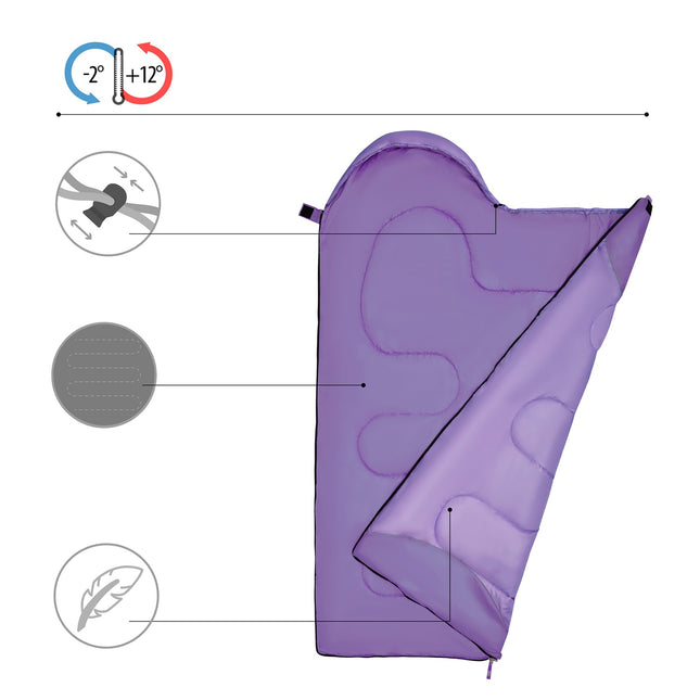 Violet Junior guļammaiss - viegls, kompakts
