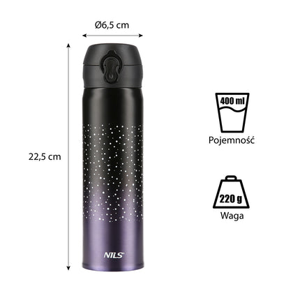Violeta termokrūze, izolēta, hermētiska, 328 ml