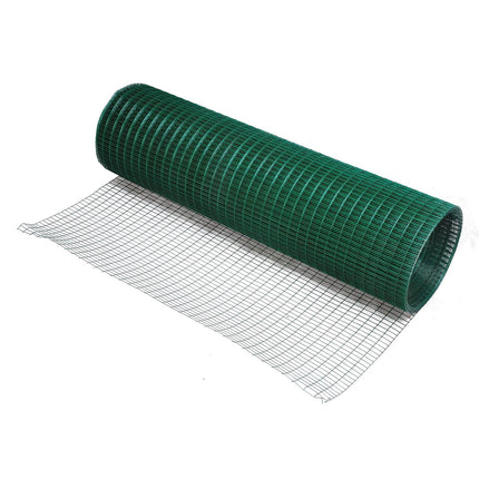 Peles aizsargsiets putnu mājas stiepļu un sietu, elastīgs, PVC, tumši zaļš, 0,9x30 m, aizsargsiets
