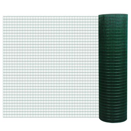 Peles aizsargsiets putnu mājas stiepļu un sietu, elastīgs, PVC, tumši zaļš, 0,9x30 m, aizsargsiets