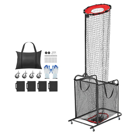 Volleyball Setter Training Net, Adjustable Height, Wheels