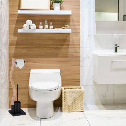 WC krēsls no tērauda un koka imitācijas