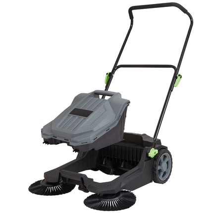 Walk-Behind Manual Floor Sweeper, 65 cm, 18.9 L, Fold Handle