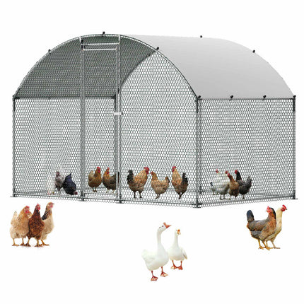 Walk-In Chicken Run 9.8x6.5x6.5 ft, Cover, Lock