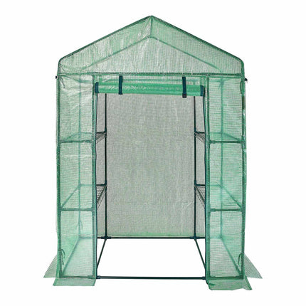 Walk-In Greenhouse 4.6 x 2.4 x 6.7 ft With Shelves