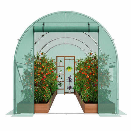 Walk-In Tunnel Greenhouse 11.3x6.4x6.3 ft, 6 Windows