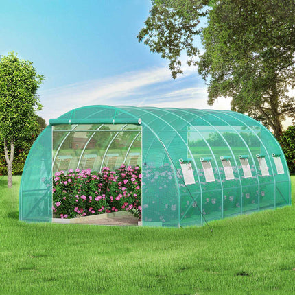 Walk-In Tunnel Greenhouse 20 x 10 x 7 Ft, 2 Doors