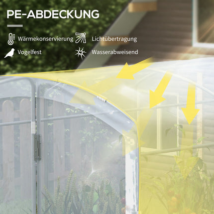Tuneļveida siltumnīca ar caurspīdīgu vāku, 3x2x2m