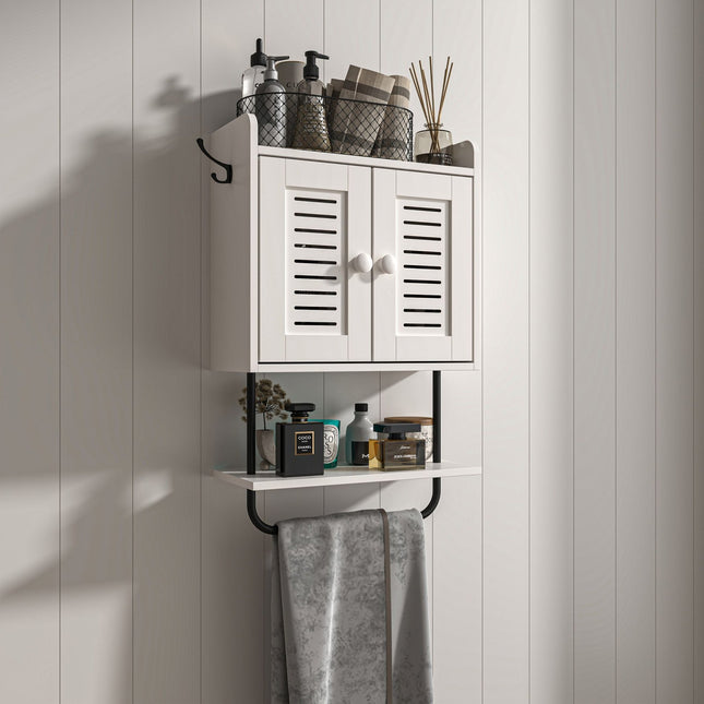 Wall Cabinet with Towel Rail – Bathroom or Kitchen Storage