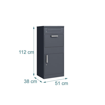Sienas un grīdas stiprināma laikapstākļiem izturīga pastkastīte