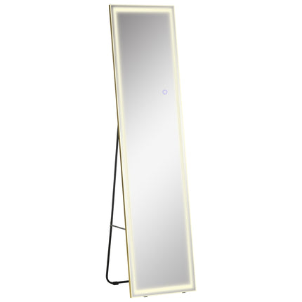 LED wall mirror and full-length mirror with aluminum frame