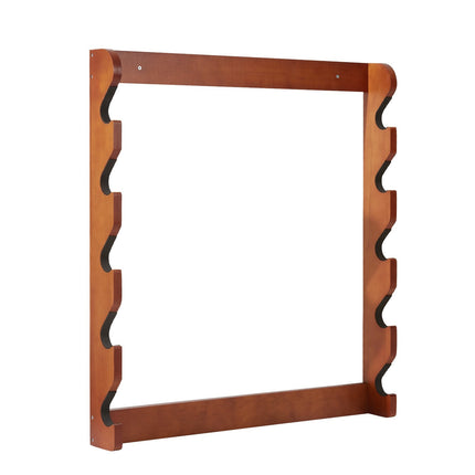 Wall-Mount Wood Gun Rack, Holds 5, Padded, 132 lb