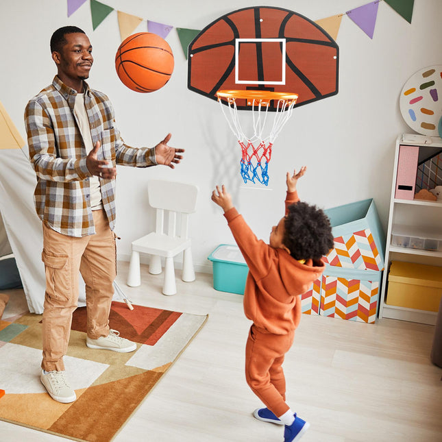 Pie sienas stiprināms basketbola grozs, 26 x 17,5 triecienizturīgs grozs