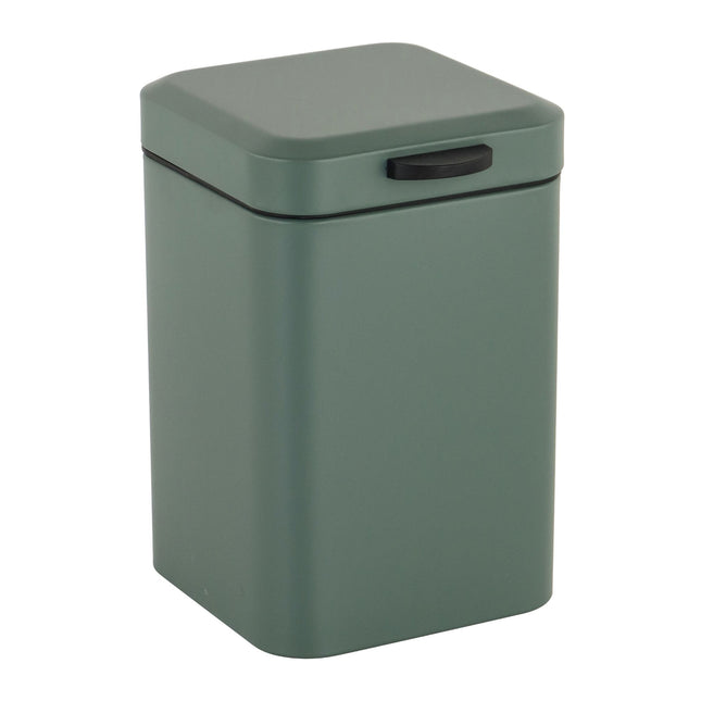 Pie sienas stiprināma vannas istabas atkritumu tvertne, 3 l, automātiski aizverams vāks