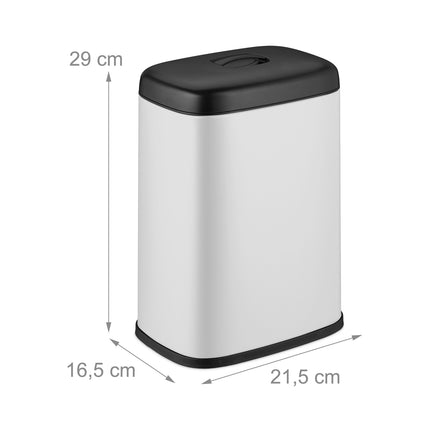 Pie sienas stiprināma atkritumu tvertne, 5 l, noņemams vāks