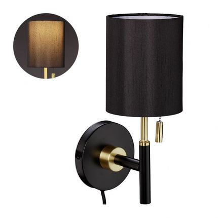 Sienas lampa ar auduma abažūru
