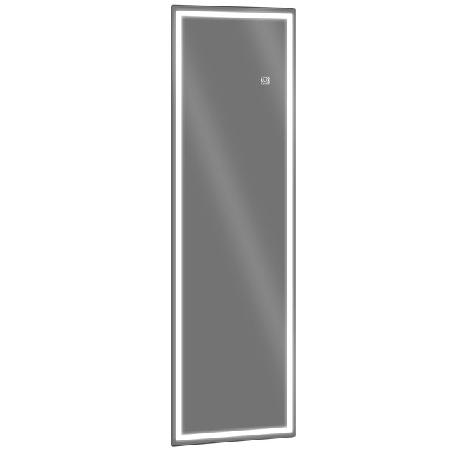 Sienas spogulis 120 x 40 cm pilna auguma spogulis ar LED apgaismojumu, 3 gaismas stieņiem, taisnstūra spogulis ar skārienslēdzi, atmiņas funkciju guļamistabai, vannas istabai