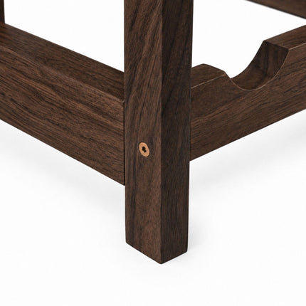 Walnut Wood Wine Rack for 24 Bottles with Top Shelf, 82 cm, Brown