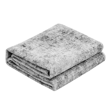 Washable Boho Area Rug 9x12 Ft, Non-Slip, Gray