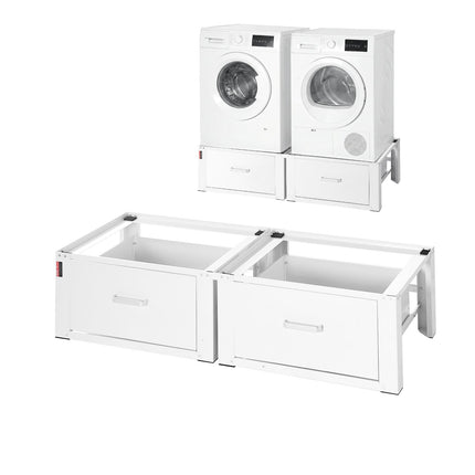 Washer and Dryer Pedestals With Drawers, 2 Pack, 150 Kg