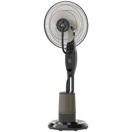 Ūdens dzesēšanas ventilators, pjedestāla ventilators ar miglu, tālvadības pults, taimera funkcija, 3,2 l ūdens tvertne, 3 režīmi, 75 W, oscilējošs ūdens ventilators ar riteņiem, 120 cm |