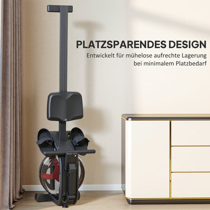 Ūdens airēšanas trenažieris, 6-11 l tvertne, LCD monitors, 135 kg ietilpība