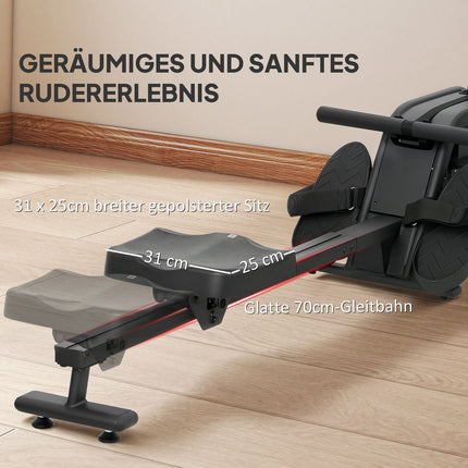 Ūdens airēšanas trenažieris, 6-11 l tvertne, LCD monitors, 135 kg ietilpība