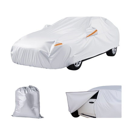 Waterproof Car Cover for Full-Size Sedans, Zipper, Cotton Lined
