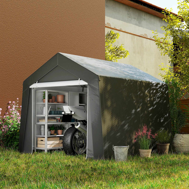 Ūdensizturīga auto nojumes telts 3x3 m ar sarullējamām durvīm, ventilāciju
