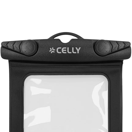 Ūdensizturīgs telefona maciņš, IPX8, piemērots līdz 7 collām, melns