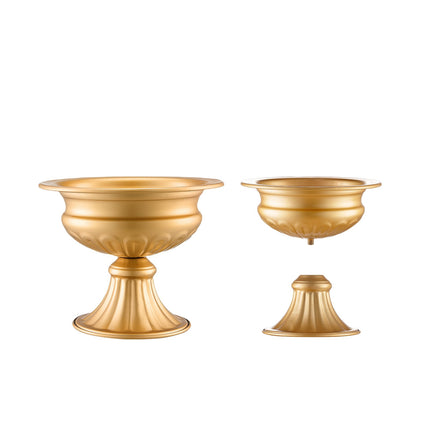 Wedding Centerpiece Vases Set of 10, Gold Metal 16cm