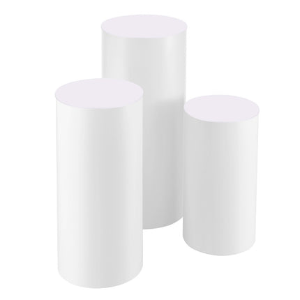 Wedding Flower Stand Set, 3 Cylinder Pedestals 60-90cm