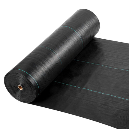 Weed Barrier Fabric, Woven PP 6 x 250 ft, 5 oz Black