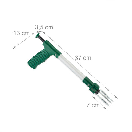 Nezāļu tīrīšanas rīks - ergonomisks rokturis, tērauda spīles