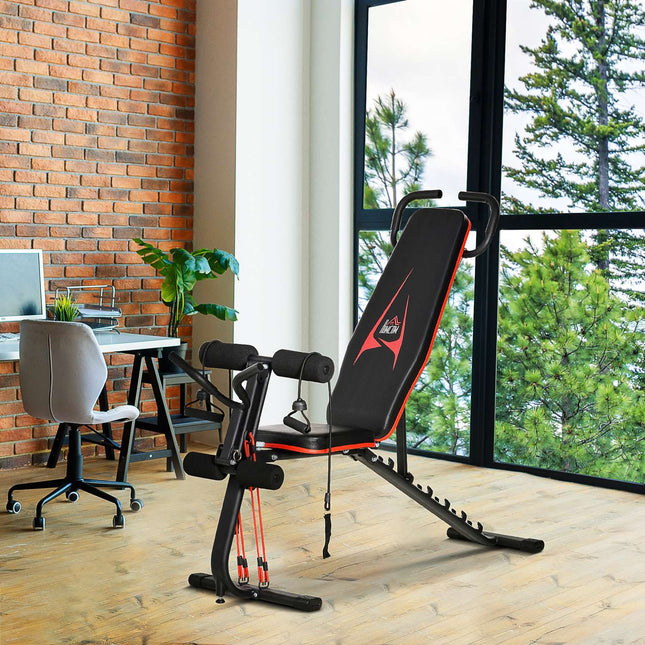 Adjustable weight bench, 6-position backrest, 150 kg capacity