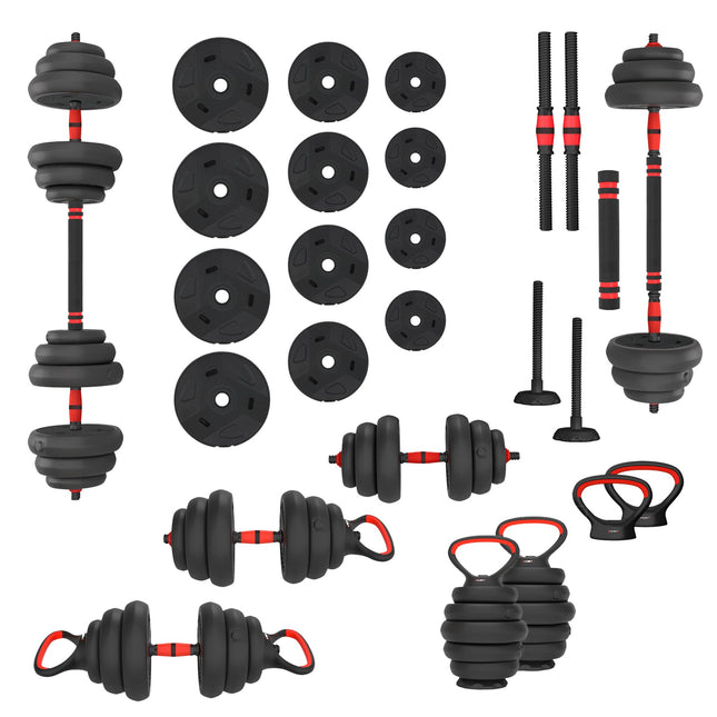 Svaru komplekts 20 kg - 6 vienā regulējamas hanteles