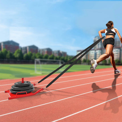 Weight Training Pull Sled, Steel, 2-Inch Plate, 400 lb