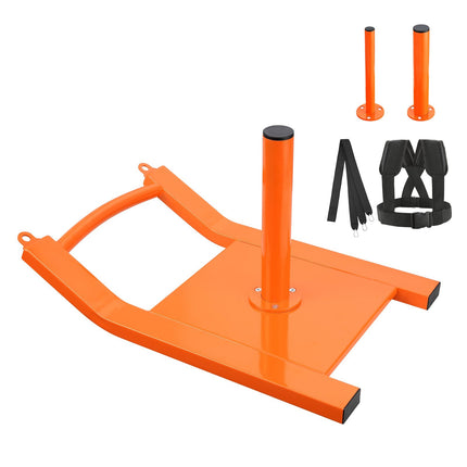 Weight Training Pull Sled, Steel, 400 lb, 1–2 in Plates