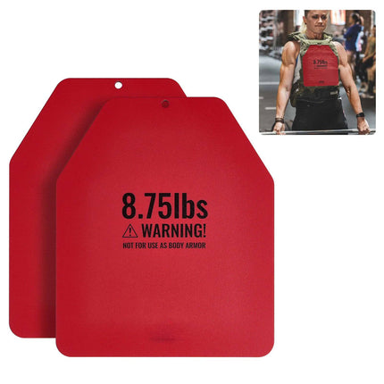 Weight Vest Plates Pair, 4 kg Steel, Contoured Fit