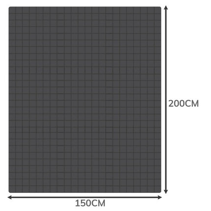 Svara sega 6 kg, 150x200 cm, divpusēja pelēka