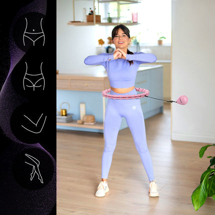 Weighted Hula Hoop, Light Pink, Fitness Exercise