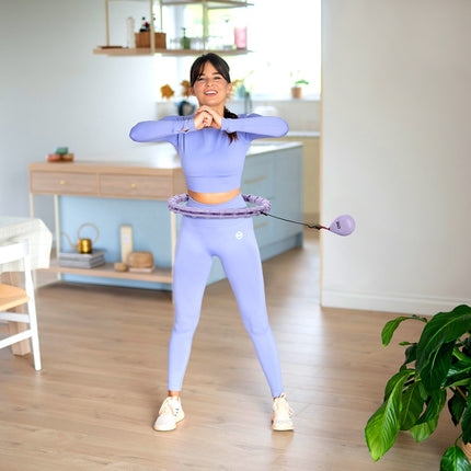 Weighted Hula Hoop, Violet – Fitness Exercise Tool