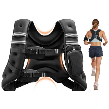Weighted Vest 11.5 kg, Neoprene, Adjustable Reflective