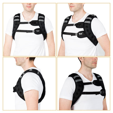 Svaru veste 5 kg, neoprēns, regulējamas siksnas, atstarojoša