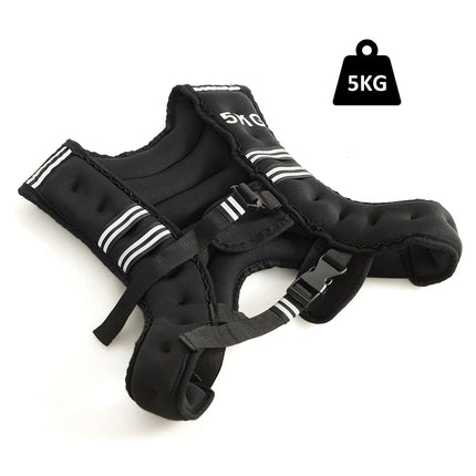 Svaru veste 5 kg, neoprēns, regulējamas siksnas, atstarojoša