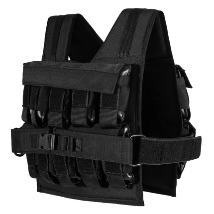 Svaru treniņu veste, regulējama, 20 kg, melna
