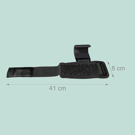 Weightlifting Wrist Hooks Set of 2, Neoprene Padding, Black, 150 kg