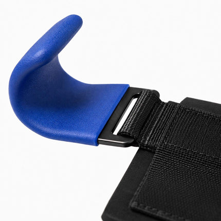Weightlifting Wrist Hooks Set of 2, Neoprene Padding, Black, 150 kg