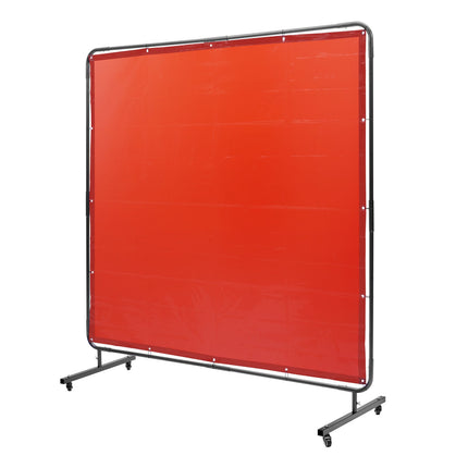 Welding Screen Frame, 1.8 x 1.8 m Flame-Resistant Vinyl – 4 Wheels