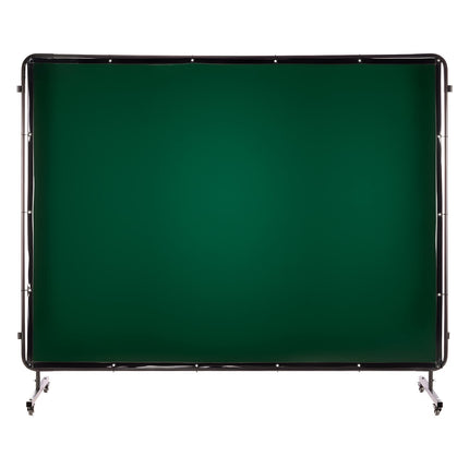 Welding Screen With Frame, 3-Panel 6 x 8 ft, 12 Wheels